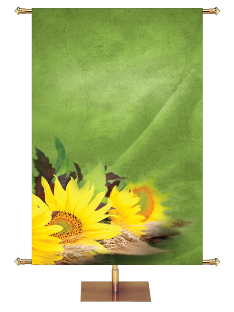 Custom Banner Bountiful Harvest Give Thanks With A Grateful Heart - Custom Fall Banners - PraiseBanners