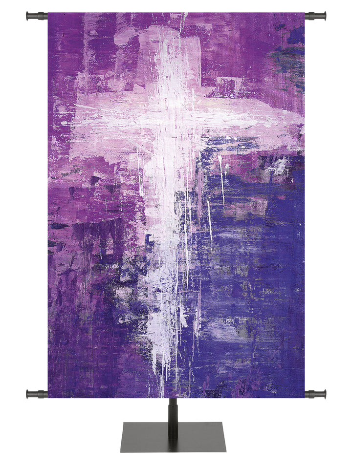 Brush Strokes of Faith Custom Banner Cross - Custom Banners - PraiseBanners