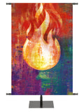 Brush Strokes of Faith Custom Banner Pentecost Flame - Custom Year Round Banners - PraiseBanners