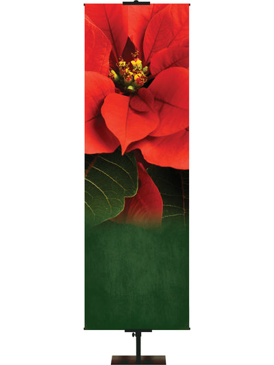 Custom Christmas Poinsettia (Left) - Custom Christmas Banners - PraiseBanners