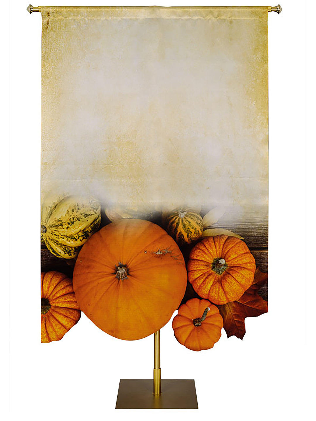 Custom Banner Autumn Contours with Sculpted Pumpkins (Right)