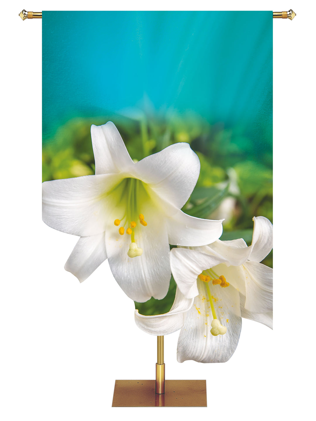 Contours of Easter Custom Banner Lily Right - Custom Easter Banners - PraiseBanners