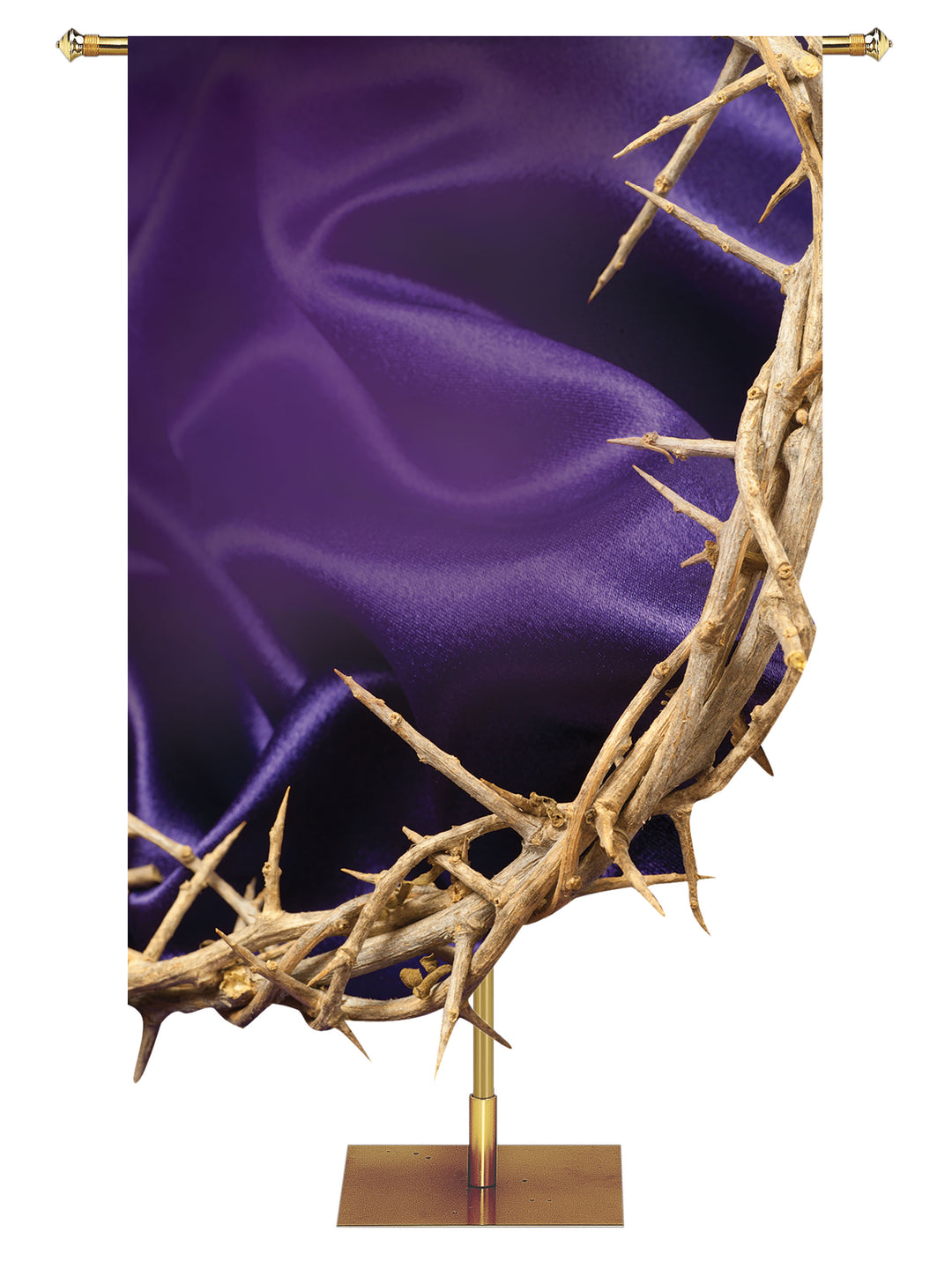 Contours of Easter Custom Banner Crown of Thorns Left - Custom Easter Banners - PraiseBanners