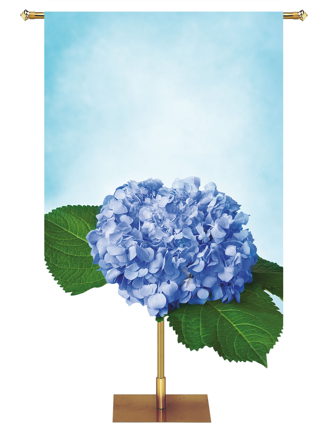 Contours of Spring Custom Banner Blue Hydrangea Right - Custom Easter Banners - PraiseBanners