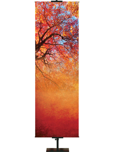 Custom Banner Colors of Autumn The Earth is Full of His Glory - Custom Fall Banners - PraiseBanners