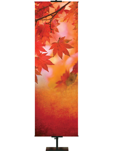 Custom Banner Colors of Autumn With a Grateful Heart - Custom Fall Banners - PraiseBanners