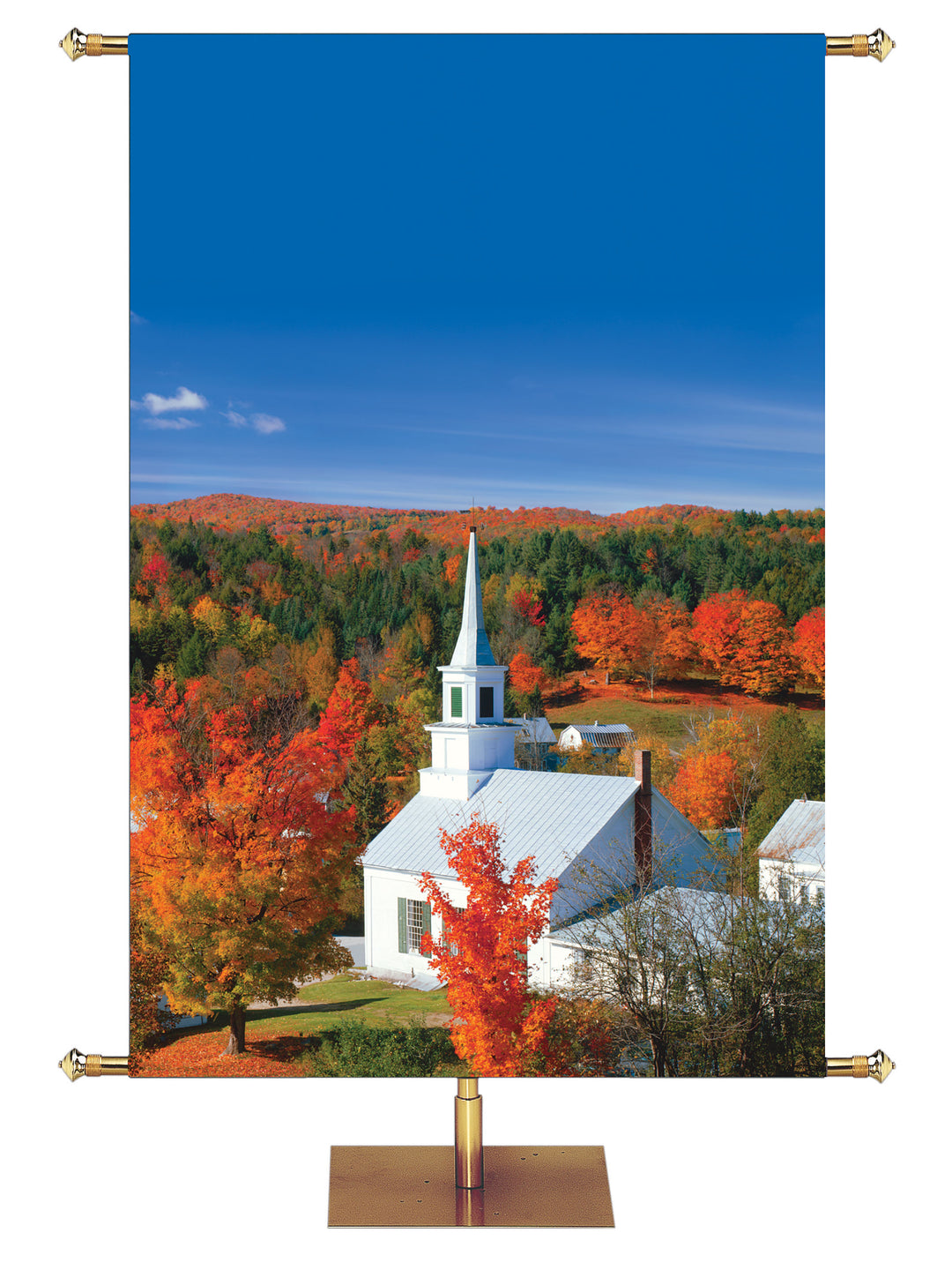 Custom Banner Creation Fall & Thanksgiving We Gather (Autumn Church) - Custom Fall Banners - PraiseBanners