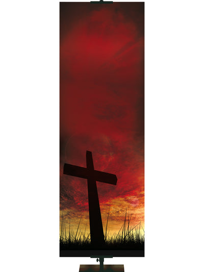 Custom Dark Cross Sunset - Custom Easter Banners - PraiseBanners
