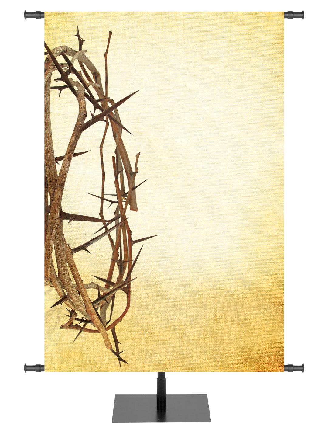 Custom Crown of Thorns on Yellow - Custom Easter Banners - PraiseBanners