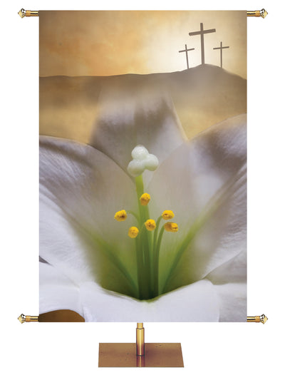 Custom Lily and Crosses - Custom Easter Banners - PraiseBanners