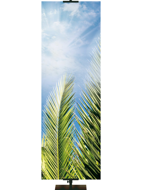 Custom Blue Sky Tall Palm - Custom Easter Banners - PraiseBanners