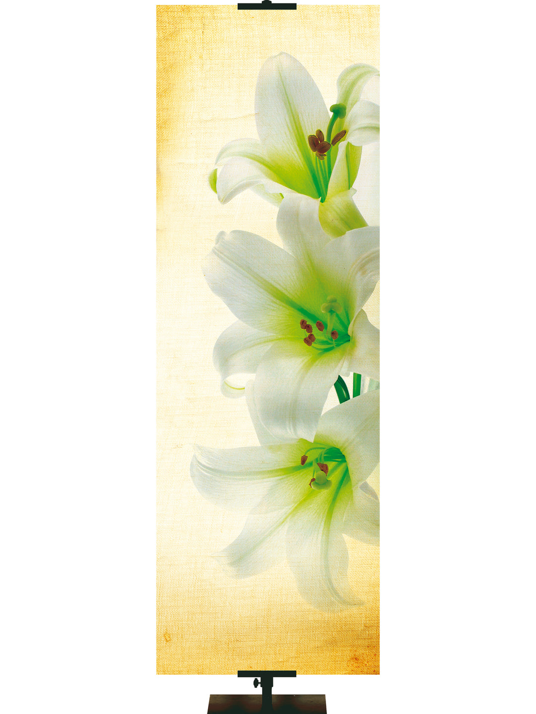 Custom Three Lilies Linen - Custom Easter Banners - PraiseBanners