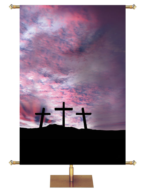 Custom Three Crosses - Custom Easter Banners - PraiseBanners