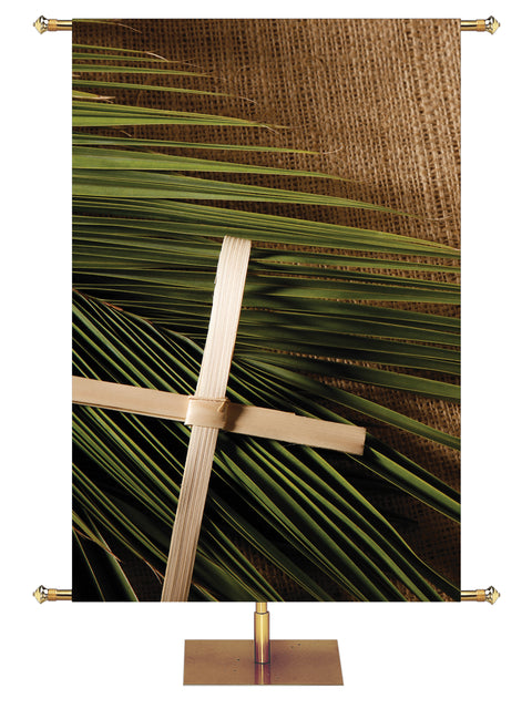 Custom Cross on Palm - Custom Easter Banners - PraiseBanners