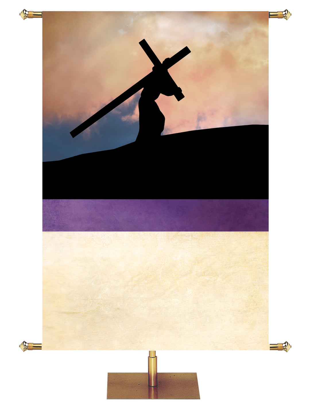 Carrying a Cross Custom Banner - Custom Easter Banners - PraiseBanners