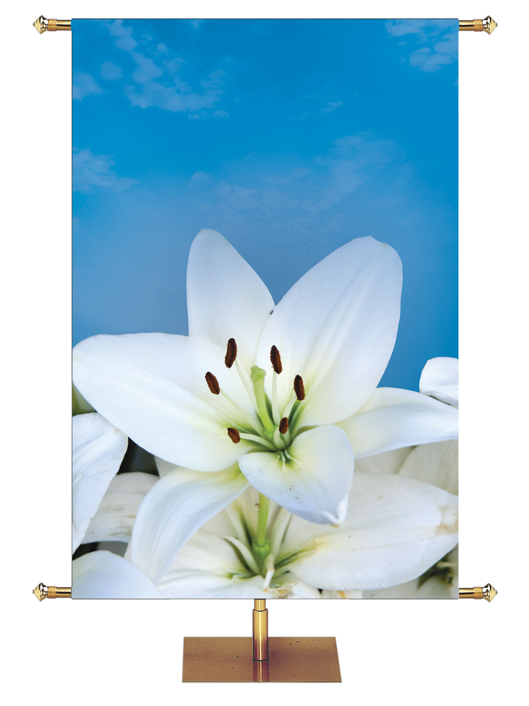Lilies Easter Custom Banner Background