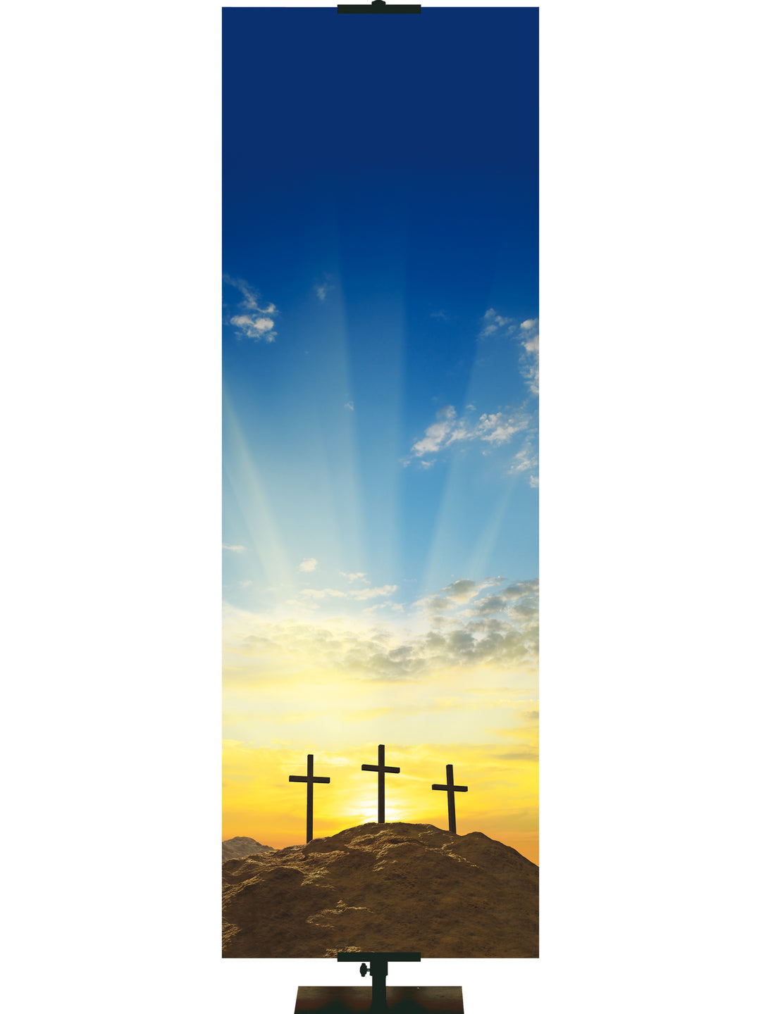 Crosses Sunrise Easter Custom Banner Background