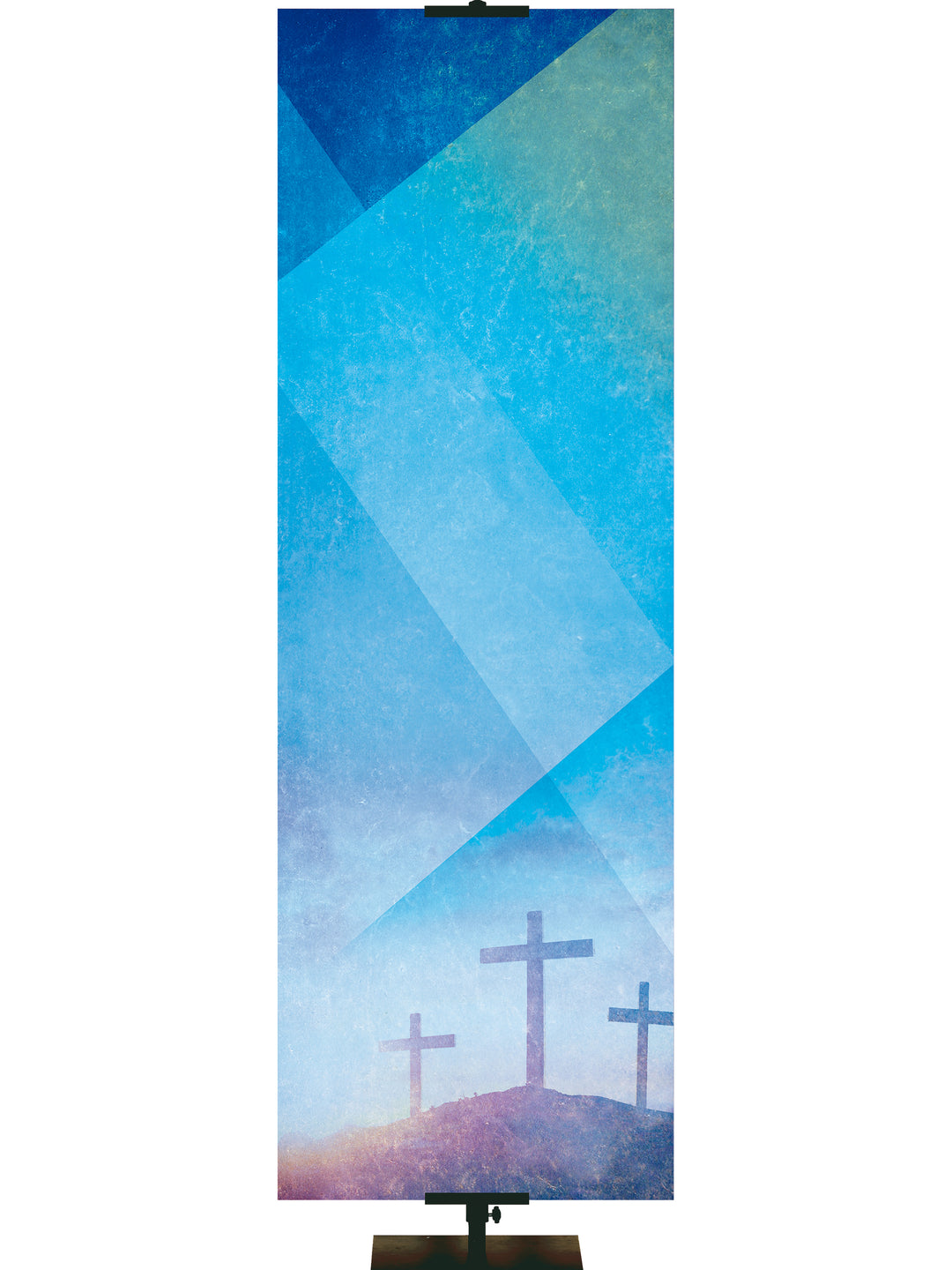 Easter Meditations Crosses Left Custom Banner - Custom Easter Banners - PraiseBanners