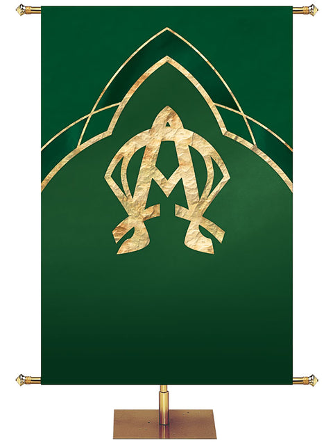 Custom Eternal Emblem Alpha and Omega - Custom Liturgical Banners - PraiseBanners