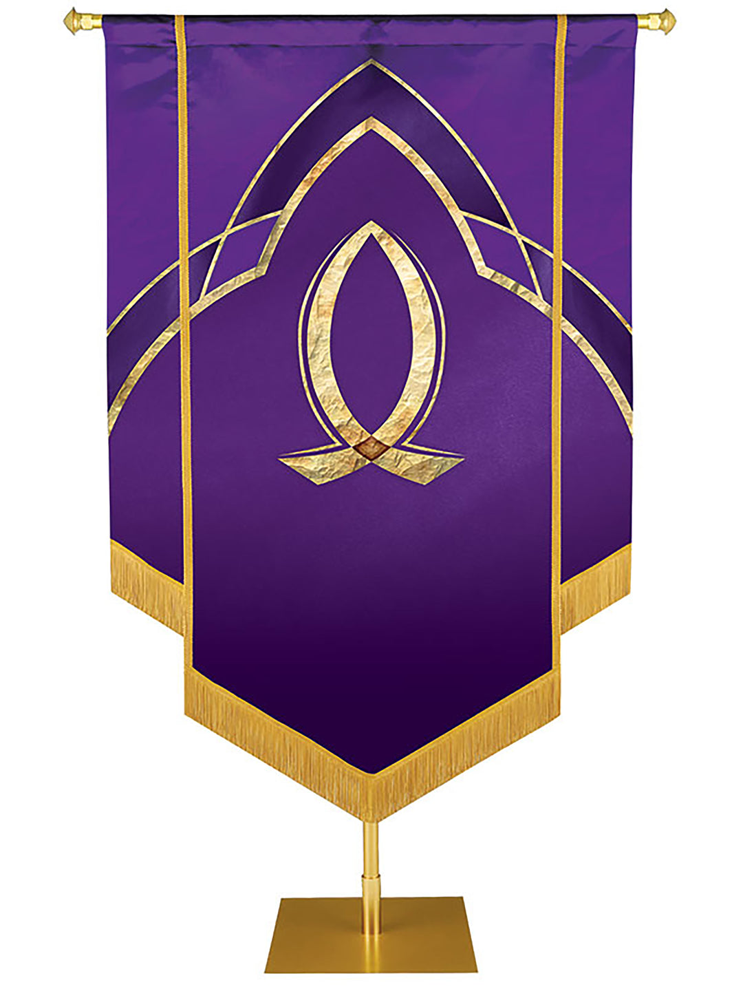 Custom Embellished Faith Eternal Emblem Fish - Custom Hand Crafted Banners - PraiseBanners