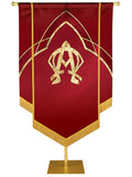Custom Embellished Faith Eternal Emblem Alpha and Omega - Custom Hand Crafted Banners - PraiseBanners