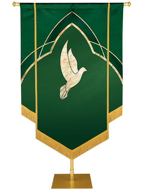 Custom Embellished Faith Eternal Emblem Dove - Custom Hand Crafted Banners - PraiseBanners