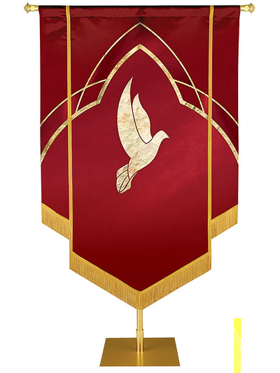 Custom Eternal Emblem Dove Hand-Embellished Banner