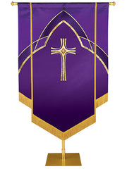 Custom Eternal Emblem Cross Hand-Embellished Banner