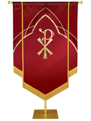 Custom Embellished Faith Eternal Emblem Chi-Rho - Custom Hand Crafted Banners - PraiseBanners