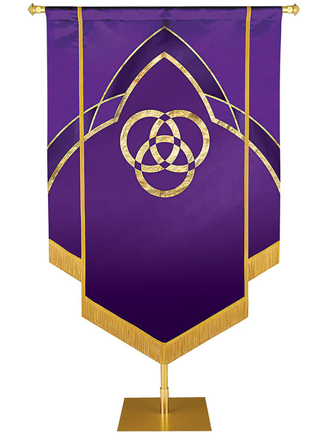 Custom Embellished Faith Eternal Emblem Trinity - Custom Hand Crafted Banners - PraiseBanners