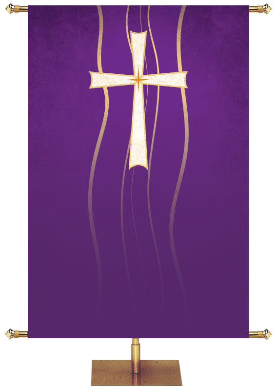 Custom Banner Experiencing God Symbols Cross - Custom Year Round Banners - PraiseBanners