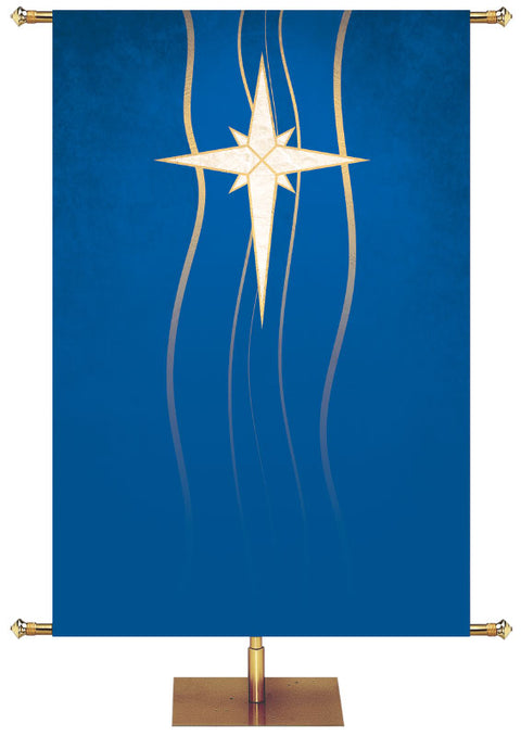 Custom Experiencing God Symbol Star Banner in Blue, Green, Red, Purple and White
