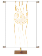 Custom Banner Background Experiencing God Symbols Flame Left in White wide format