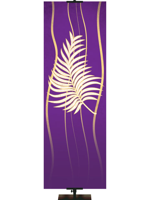 Custom Banner Background Experiencing God Symbols Palm Left in Blue, Green, Purple, Red and White