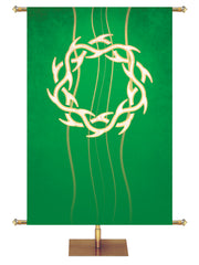 Custom Experiencing God Symbol Crown of Thorns Banner in Blue, Green, Red, Purple and White