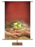 Plant in Hand Custom Banner - Custom Year Round Banners - PraiseBanners