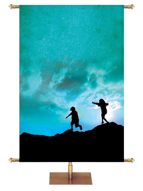 Custom Banner Expressions of Trust Acknowledge Him Sunset Silhouette