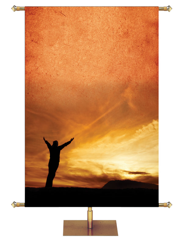 Custom Banner Expressions of Trust More than Conquerors