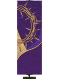 Custom Banner Shimmering Easter He Was Pierced - Custom Easter Banners - PraiseBanners