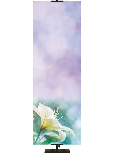 Easter Truths Custom Lilies Left Banner - Custom Easter Banners - PraiseBanners