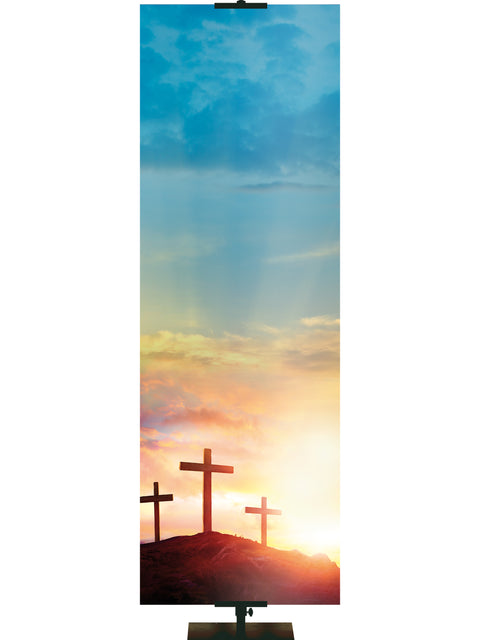 Easter Truths Custom Crosses Left Banner - Custom Easter Banners - PraiseBanners