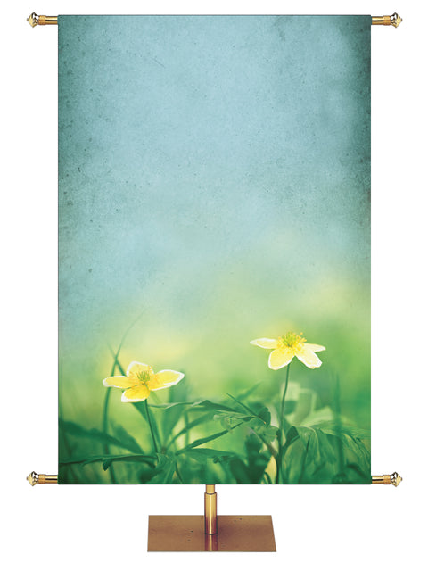 Spring Flowers Banner Background - Custom Easter Banners - PraiseBanners