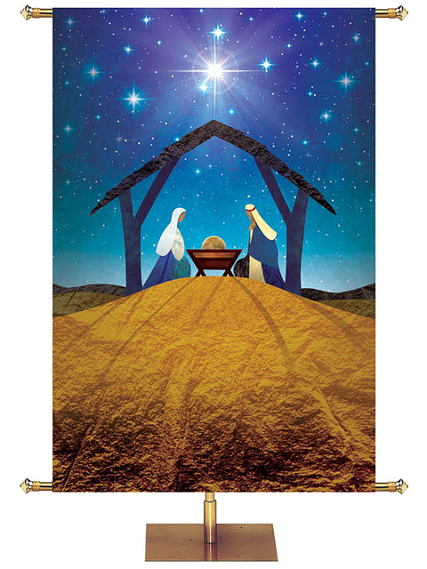 Custom Banner O Holy Night Wonderful Counselor - Mighty God - Custom Christmas Banners - PraiseBanners