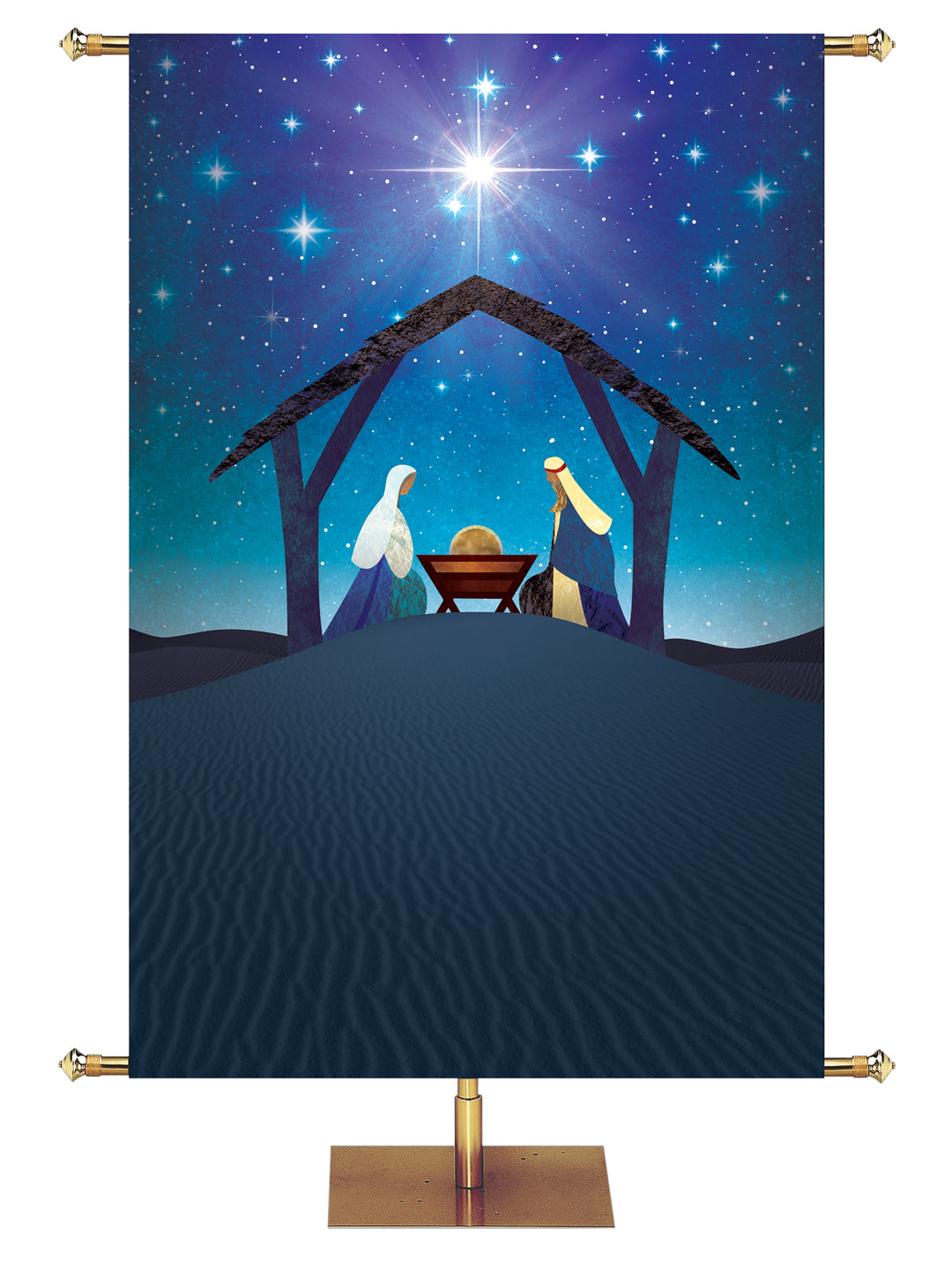 Custom Church Banner for Christmas with Manger (3)
