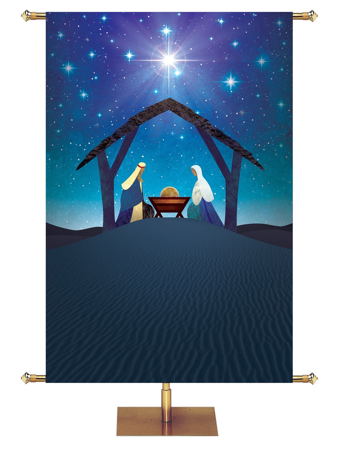 Custom Church Banner for Christmas with Manger (4)