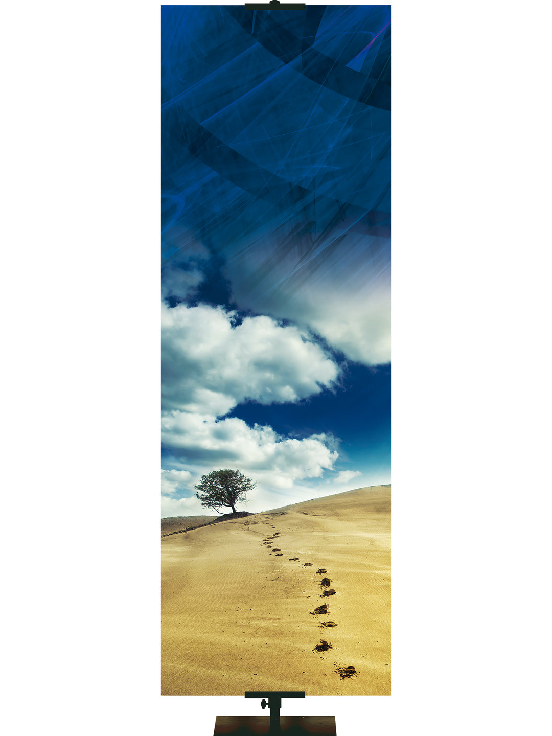 Custom Banner Footprints in the Sand - Custom Year Round Banners - PraiseBanners