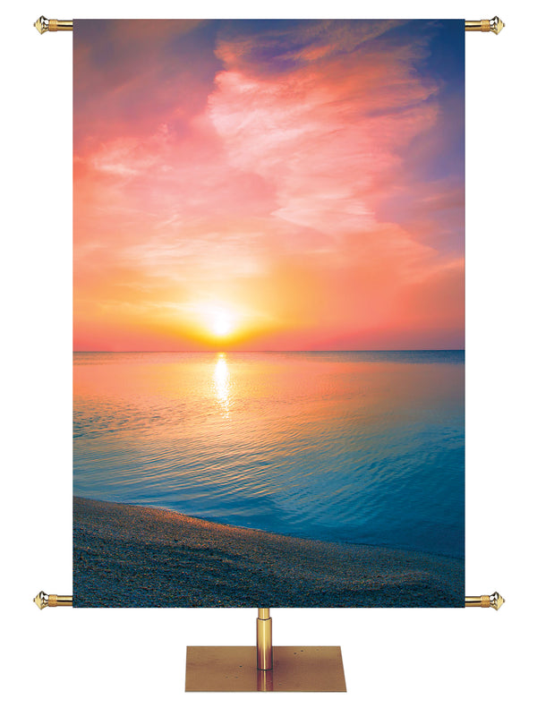 Custom Banner Inspiration in Christ Ocean Sunrise
