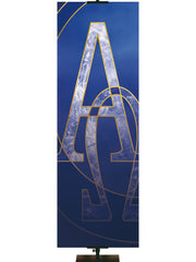 Colors of the Liturgy Custom Banner Alpha Omega - Custom Liturgical Banners - PraiseBanners