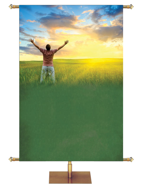Custom Banner Quiet Meditations I Shall Give You Rest - Custom Year Round Banners - PraiseBanners