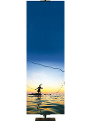 Fisherman Custom Banner Background - Custom Mission Banners - PraiseBanners